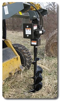 digging post holes with mini excavator|skid steer hole digger attachment.